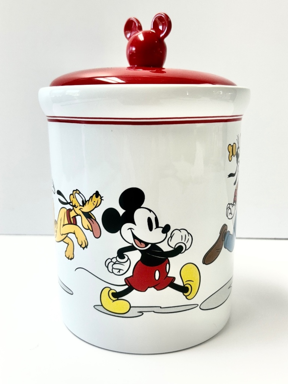 Disney Mickey Mouse Collectible Cookie Jar Sealing Lid Minnie Goofy Pluto Duck